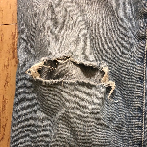 Madewell Mid-Rise Perfect Vintage Jean Knee-Rip Edition Medium Wash size 30 - Picture 2 of 10